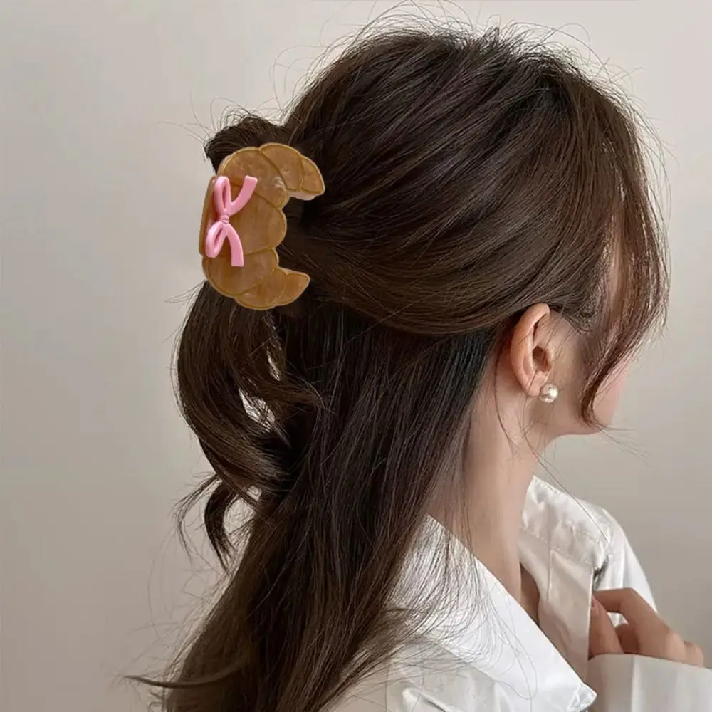 الإبداعية لطيف الكرواسون القرش كليب الحلو نخب خلات الشعر كراب كليب حمض الخليك الملونة لذيذ الغذاء مخلب كليب الفتيات