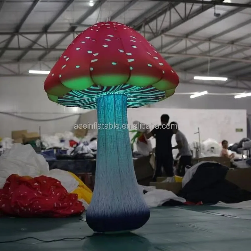 Giant Inflatable Mushroom Outdoor Yard Decoration Wonderland Party Prop Blow Up Model for Garden Lawn Party Decor
