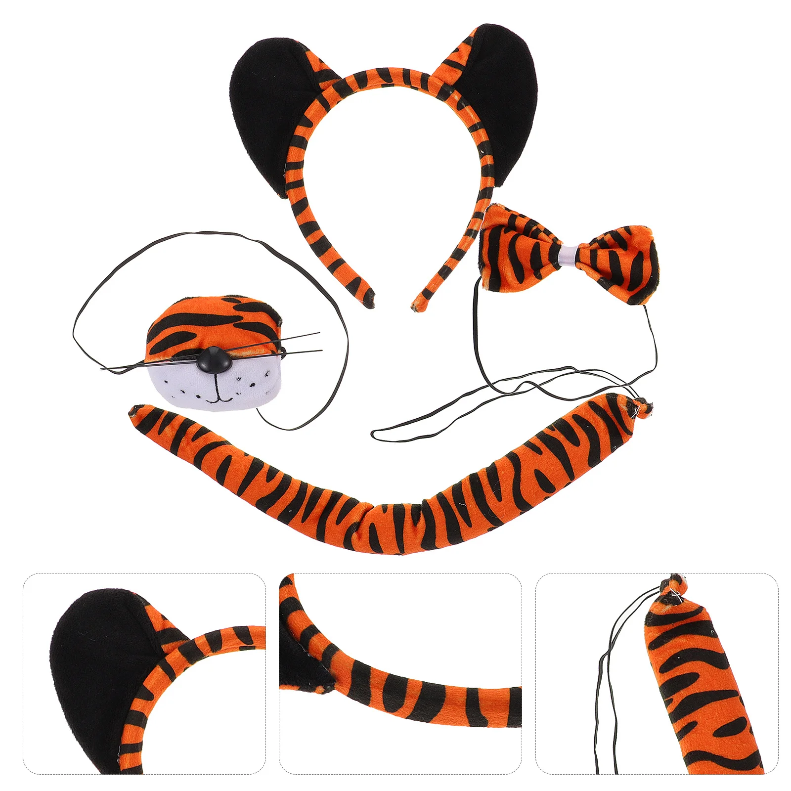 

1 Set Cosplay Kit Comfortable Lightweight For Halloween Birthday Party Festival Role Play Adorable Tiger Costume Cartoon Tiger