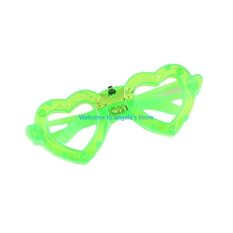 

X4YC LED Light up Glowing Glasses Eyeglasses Carnival Taking Photo Props for Adult
