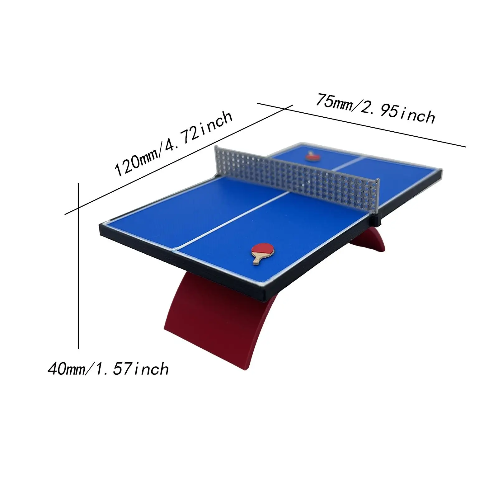 Pretend Play Mini Table Tennis Table Model Dollhouse Furniture 1 12 Scale Desktop Ornament for Creative Diorama