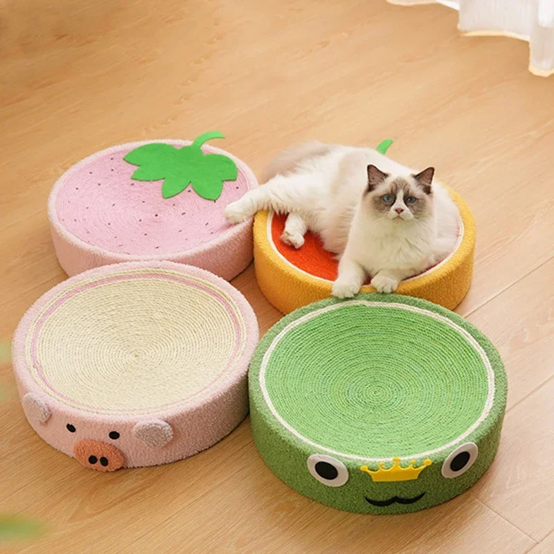 

New Compass Round Cat Scratching Bowl Cat Grab Plate Sisal Hemp Grinding Claw Cat Toys For Cats Creative Pet Accessories