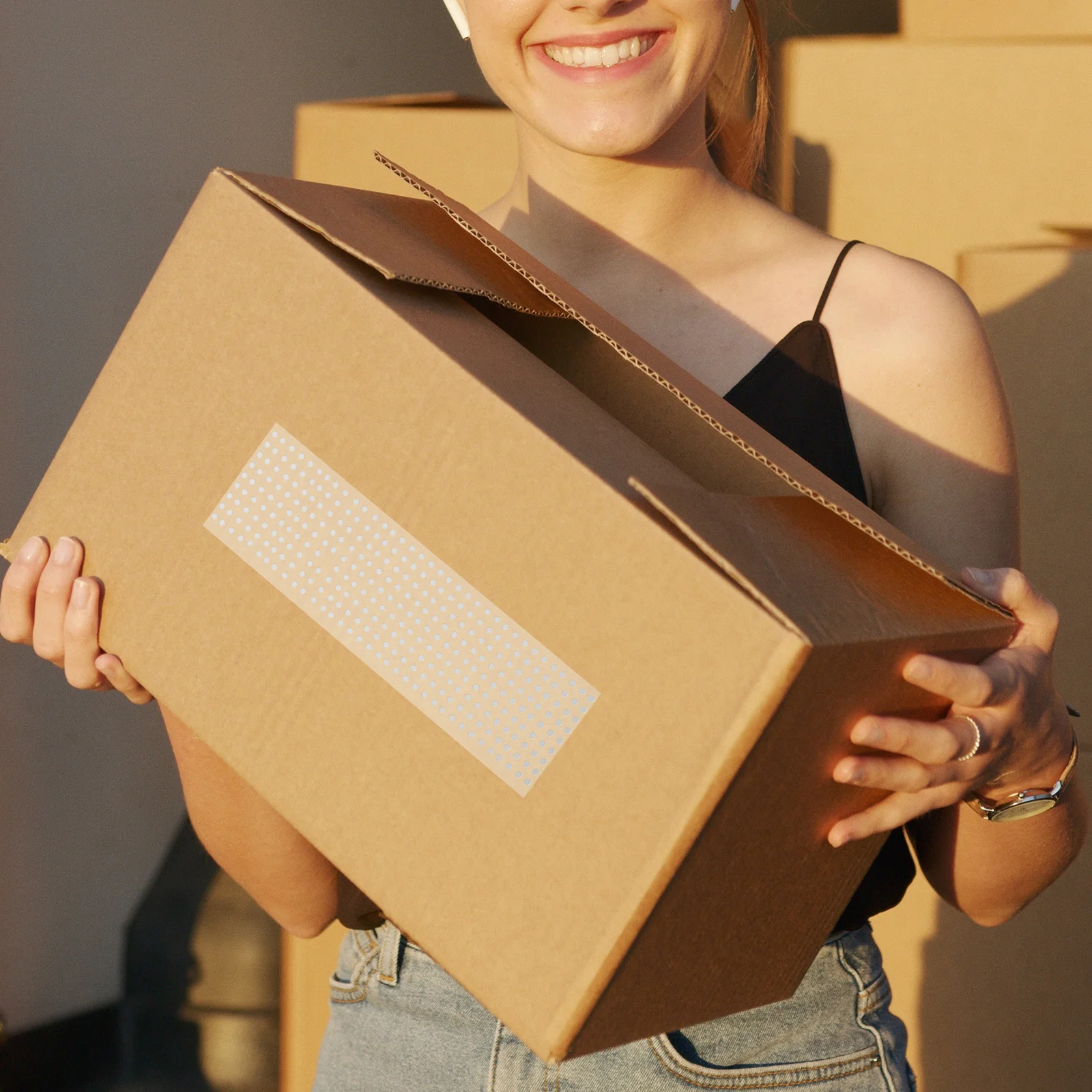 1000 шт., меняющие цвет водонепроницаемые наклейки, круглые точечные этикетки для защиты грузовых перевозок, точечные наклейки, наклейки в горошек