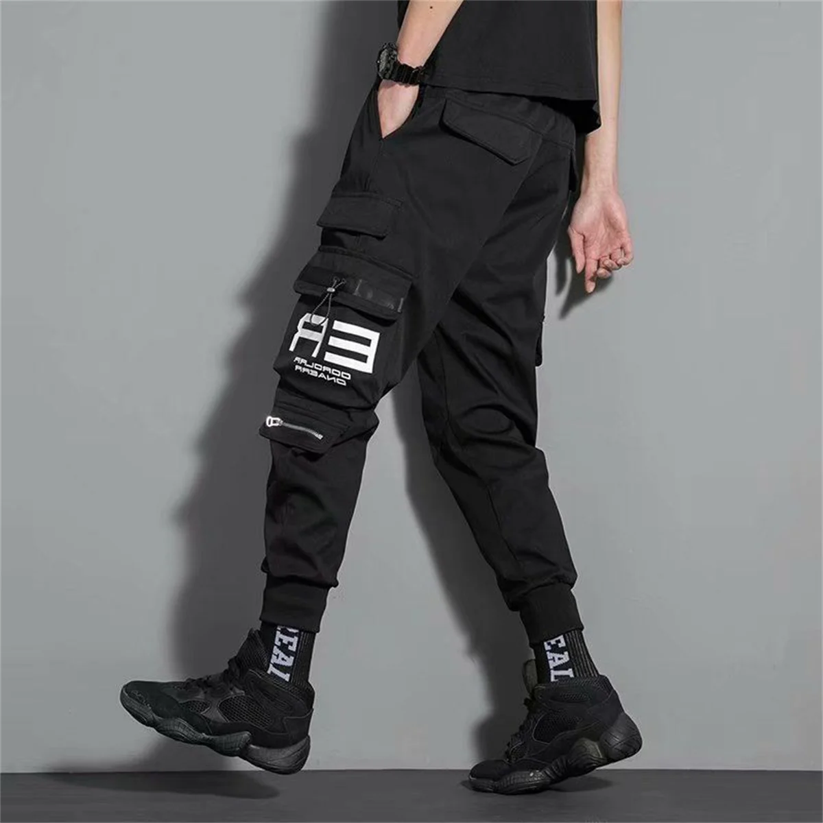 Fashion Couple Cargo Pants Women High Waist Loose Baggy Tactical Sweatpants Fashion Hip Hop Harajuku Joggers Trousers Female