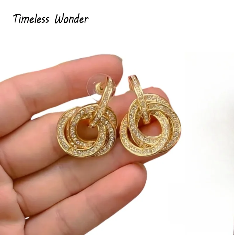 

Timeless Wonder Fancy Zircon Geo Stud Earrings for Women Designer Jewelry Gift Brincos Trendy Top Mix Rare 3232