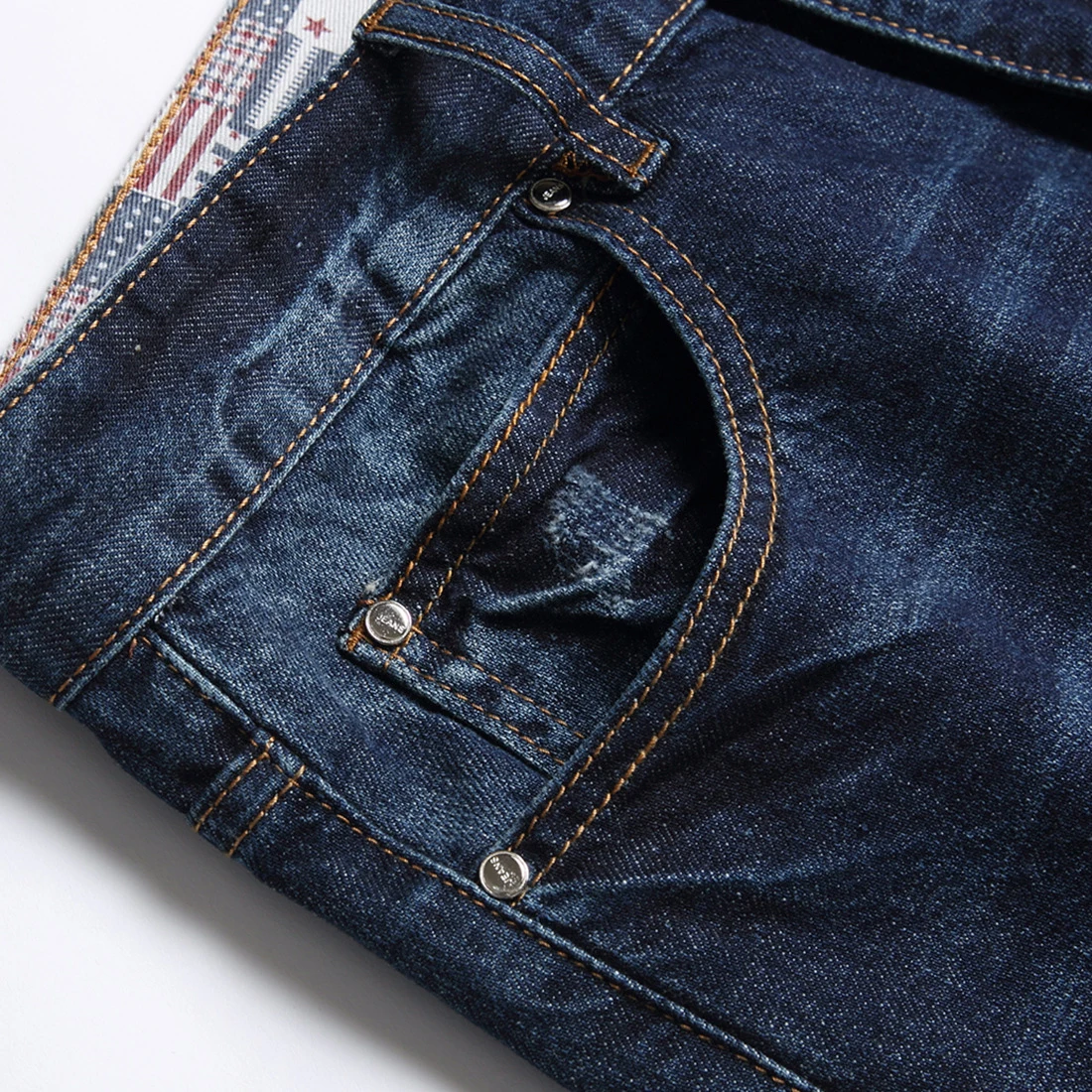 2023 New Classic Casual Business Men Jeans Fashion Street Biker Brand Slim Blue Denim Pants High Quality Luxury Male Trousers