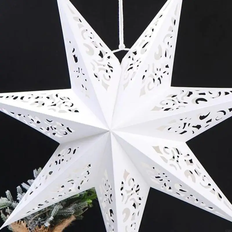 45be Hollow Out Eight Paper Led Lantern Star Night Light Lames