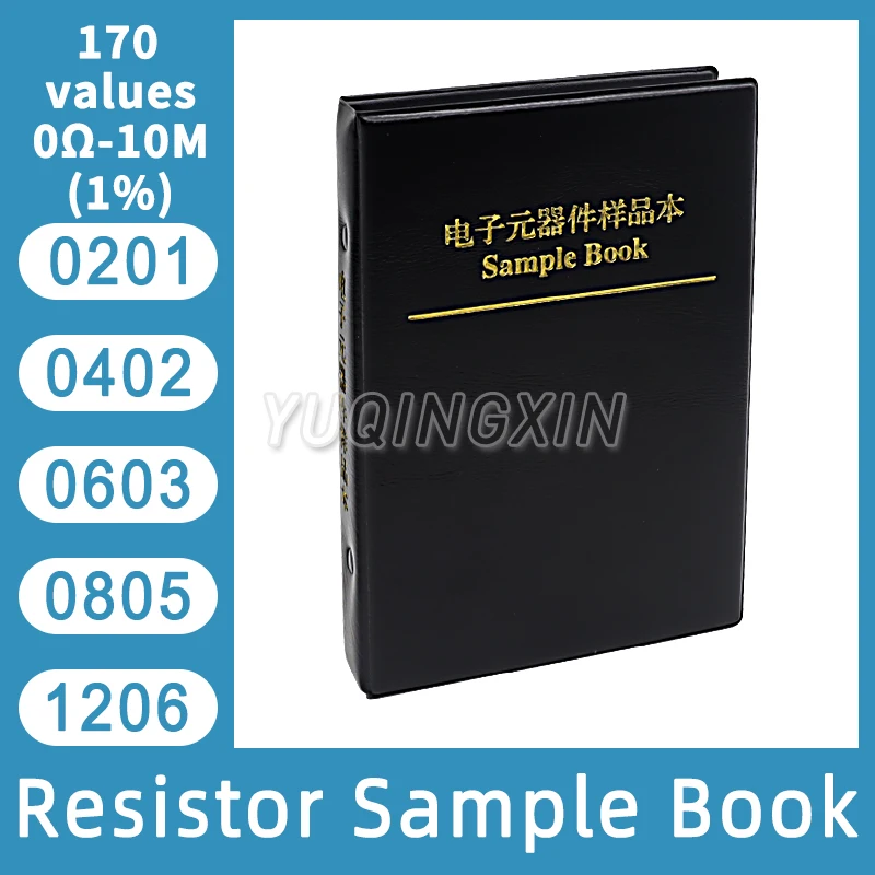 

4250PCS 8500PCS 8850PCS 0201 0402 0603 0805 1206 1% SMD Chip Resistor Sample Book Resistance Assorted Kit 10K 100K 1K 100R 220R