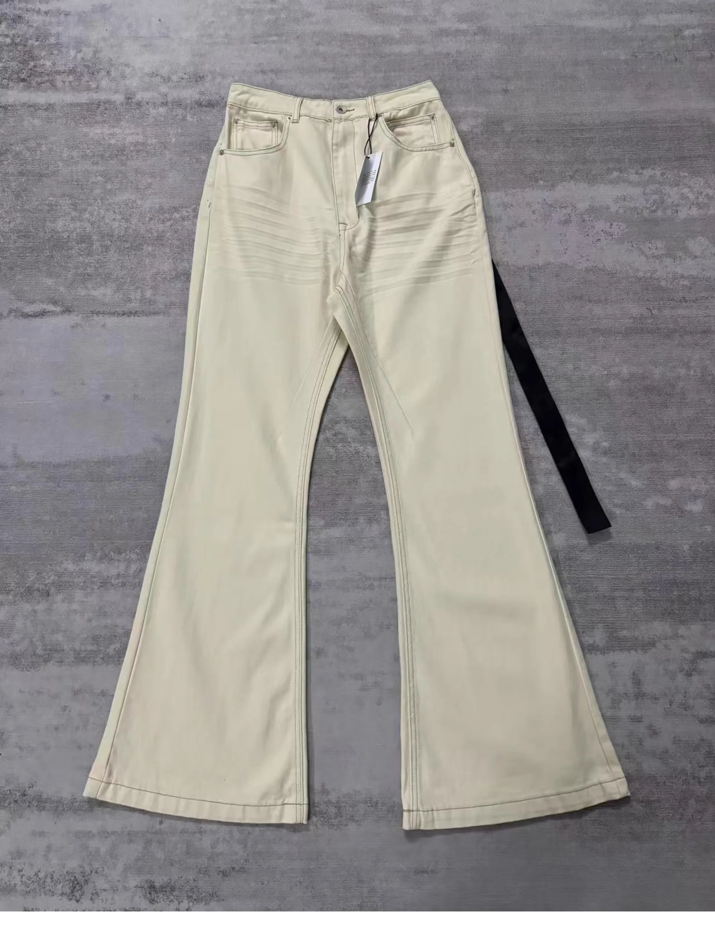

Brand New Rick Sand Zipper Pocket Fit elasticity slim fit PANT Jeans Cotton Denim Pants Comfort Casual Jeans Size S M L XL #B2
