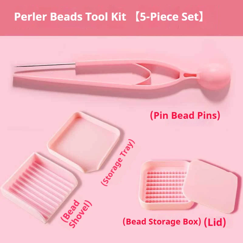 5 Piezas de Pinzas para Cuentas Hama, Herramienta de Bricolaje Hecha a Mano de 2.6 mm, Artefacto, Aguja, Pala, Pinzas para Cuentas Hama, Accesorios para Herramientas