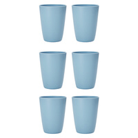 2/4/6pcs Plastic blue reusable cup, suitable for home kitchen dormitory drinking juice cup milk cup mouthwash cup