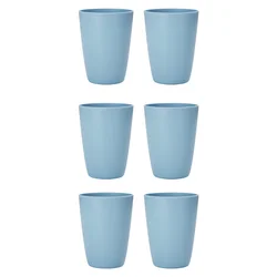 2/4/6pcs Plastic blue reusable cup, suitable for home kitchen dormitory drinking juice cup milk cup mouthwash cup