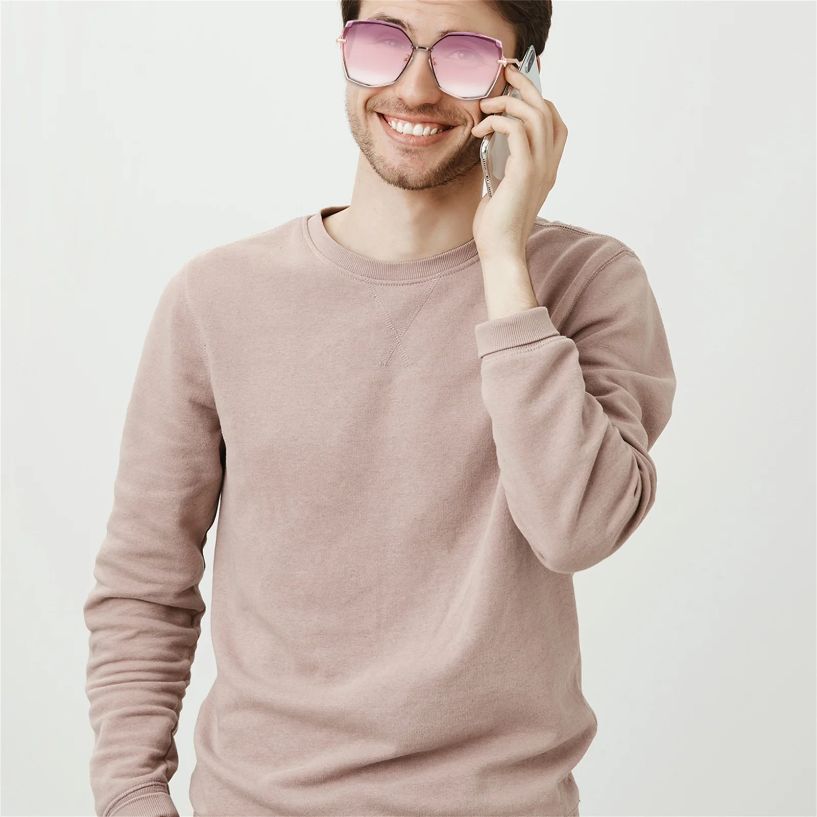 

1 Pair Sunglasses Premium Classic Stylish Sunshading Sun Protection Eyewear Double Reinforced Comfortable Fit All-Match