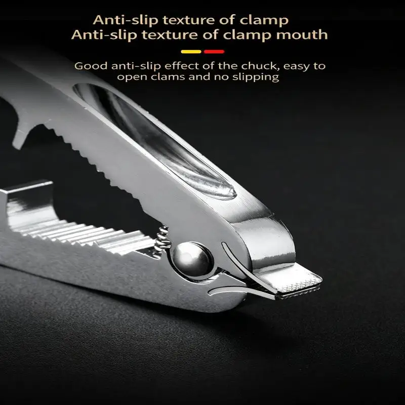 ~Oyster Opener Tool Seafood Cracker Clam Opener Kitchenware Zinc Alloy Shucker Stainless Steel Clam Opener Tool Kitchen Gadget