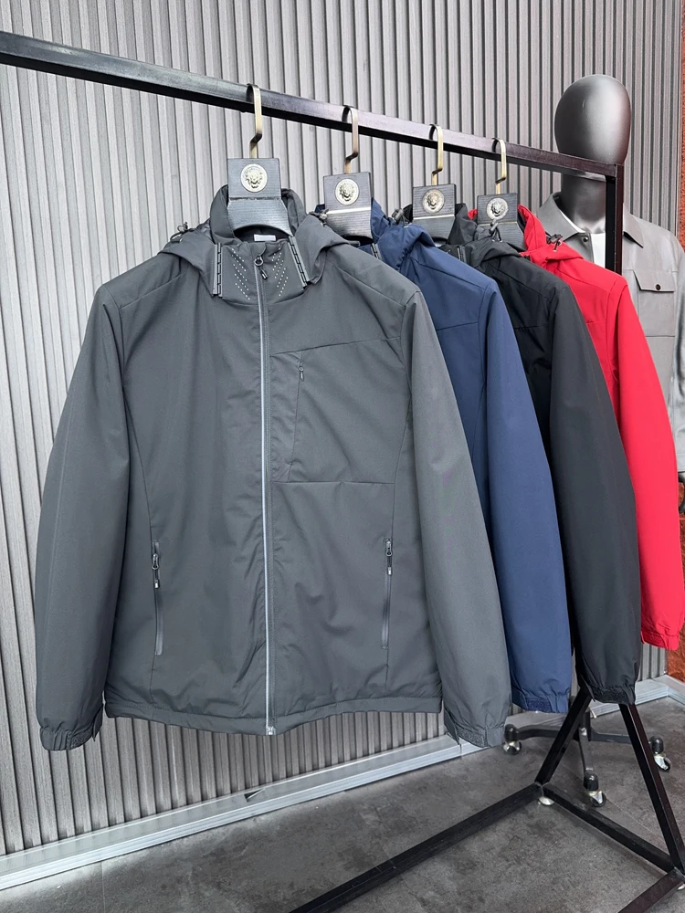 

Svip Men's Outdoor Fce-Lined Casual Jaet Autumn Winter Warm Sli Thiened Long Sve Hooded Stand Fit Faion Urban