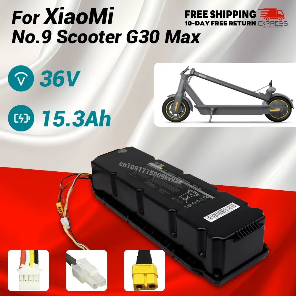 

100% original for special 36V 15300mAh 10S6P Li-ion battery pack For Xiaomi Ninebot G30 MAX No.9 Electric Scooter batterise