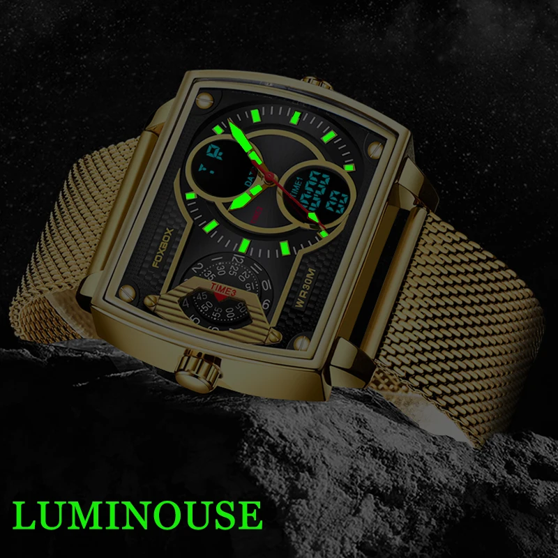 LIGE Watches For Men Luxury Original Gold Quartz Clock Sports Waterproof Steel Band Wrist Watch Quartz Clock Relogio Masculino