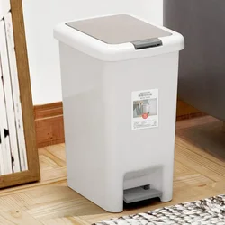 Household Trash Can Foot-operated Foot-operated Wastebasket with Lid Suitable for Kitchen Bedroom Toilet Bathroom Living Room