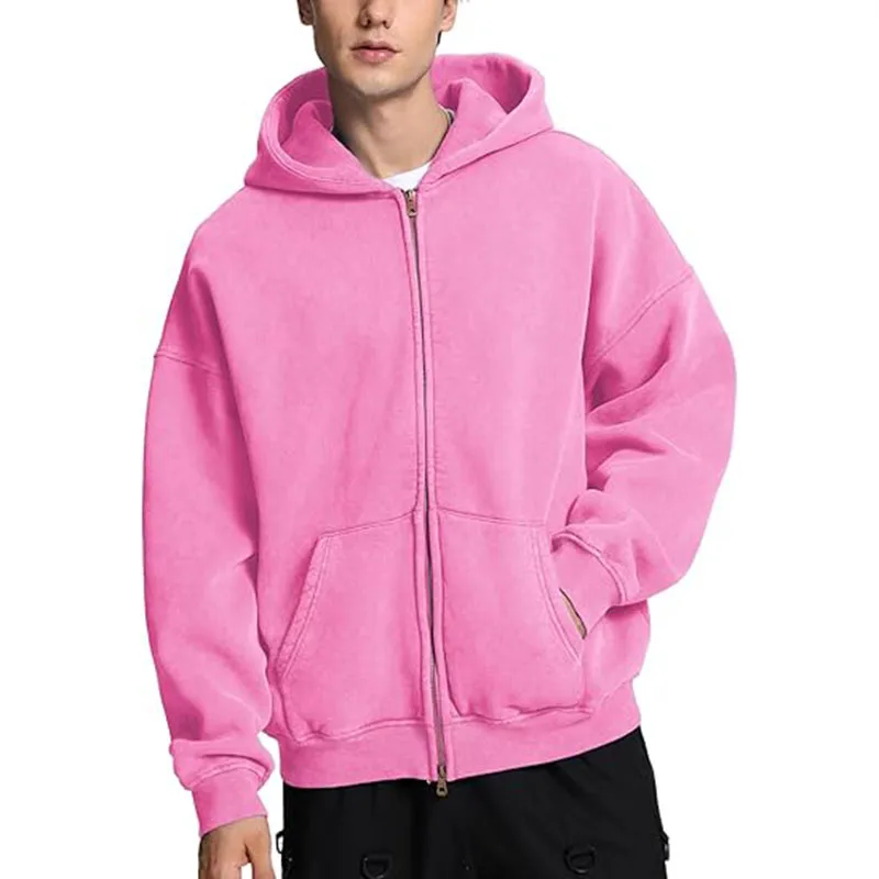 هوديي من الصوف بسحاب كامل للرجال