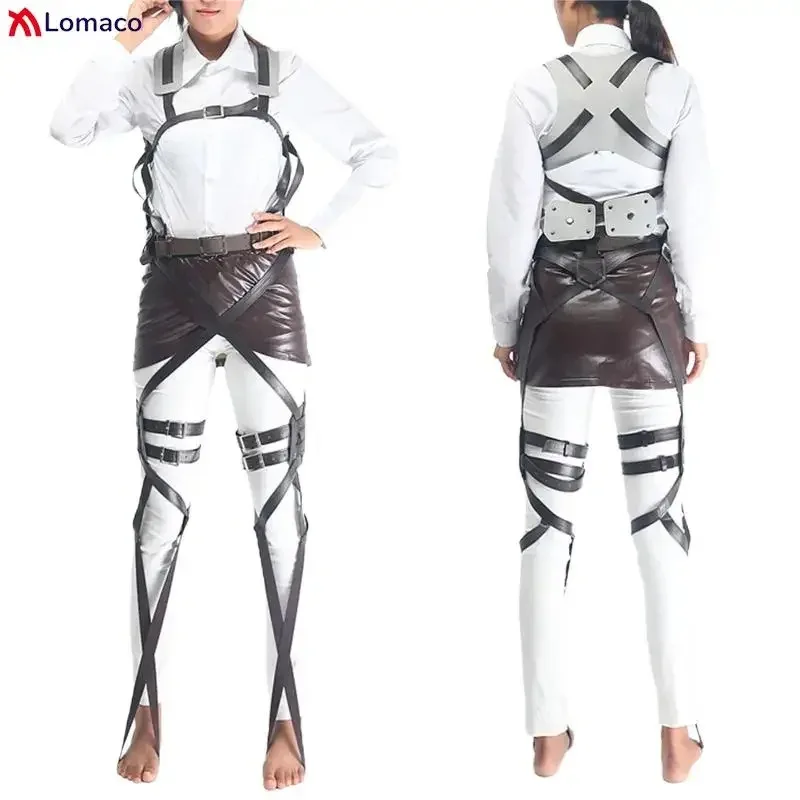 Conjunto de cinto de ataque ao titã shingeki no kyojin recon corpo arnês hookshot eren levi cosplay traje cintos ajustáveis