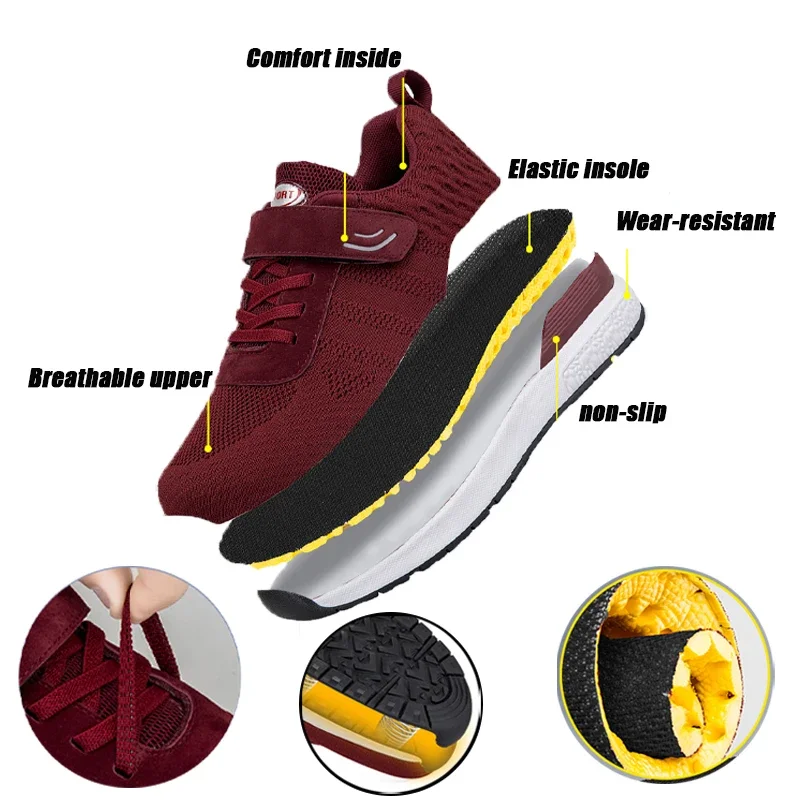 Women Walking Shoes Men Autumn Casual Fashion Sneakers Couples Plus Size Flats Lace-Up Hiking Shoes Comfortable Zapatillas Mujer