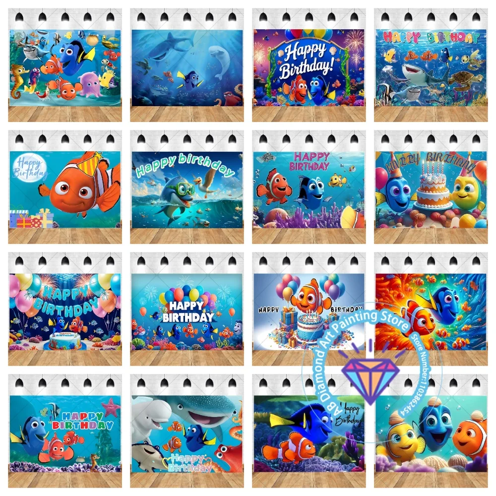 

Finding Nemo AB Diamond Painting Kit Square Round Diamond 5D DIY Mosaic Cross Embroidery Handmade Art Unique Gift Home Decor