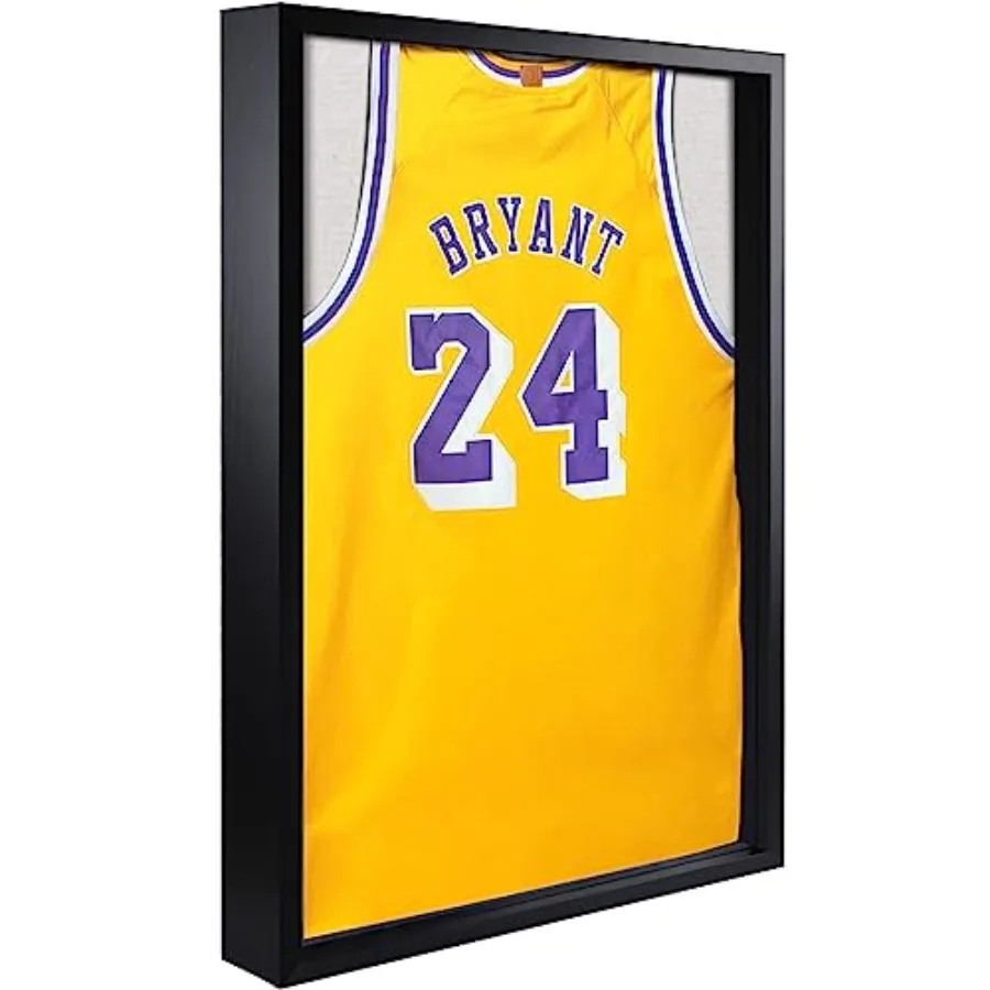 

Shadow Box Large Jersey Frame Display Case Shadowbox Frames with Grade A Natural Pine Wood Acrylic for Football Baseball Basket