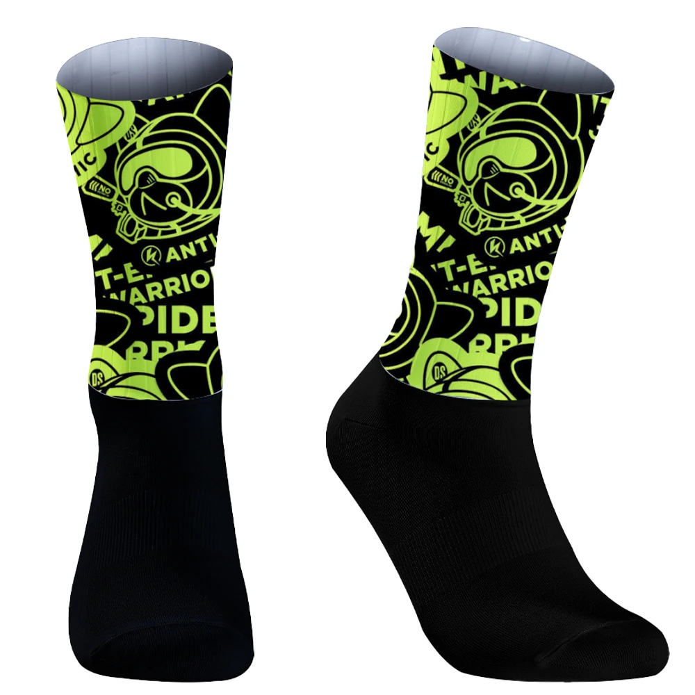 2024 neue Fahrrads port Laufrad socken Calcetines Ciclismo Anti-Rutsch-Silikon Sommer Aero Socken Graffiti Rad socken