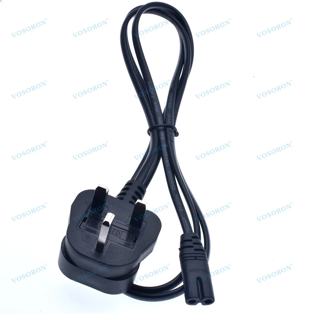Figure 8 Power Cable UK Plug to C7 Lead for LED TV Samsung/LG/ Panasonic Laptop Cable Desk Lamp Audio Printer Power Cable