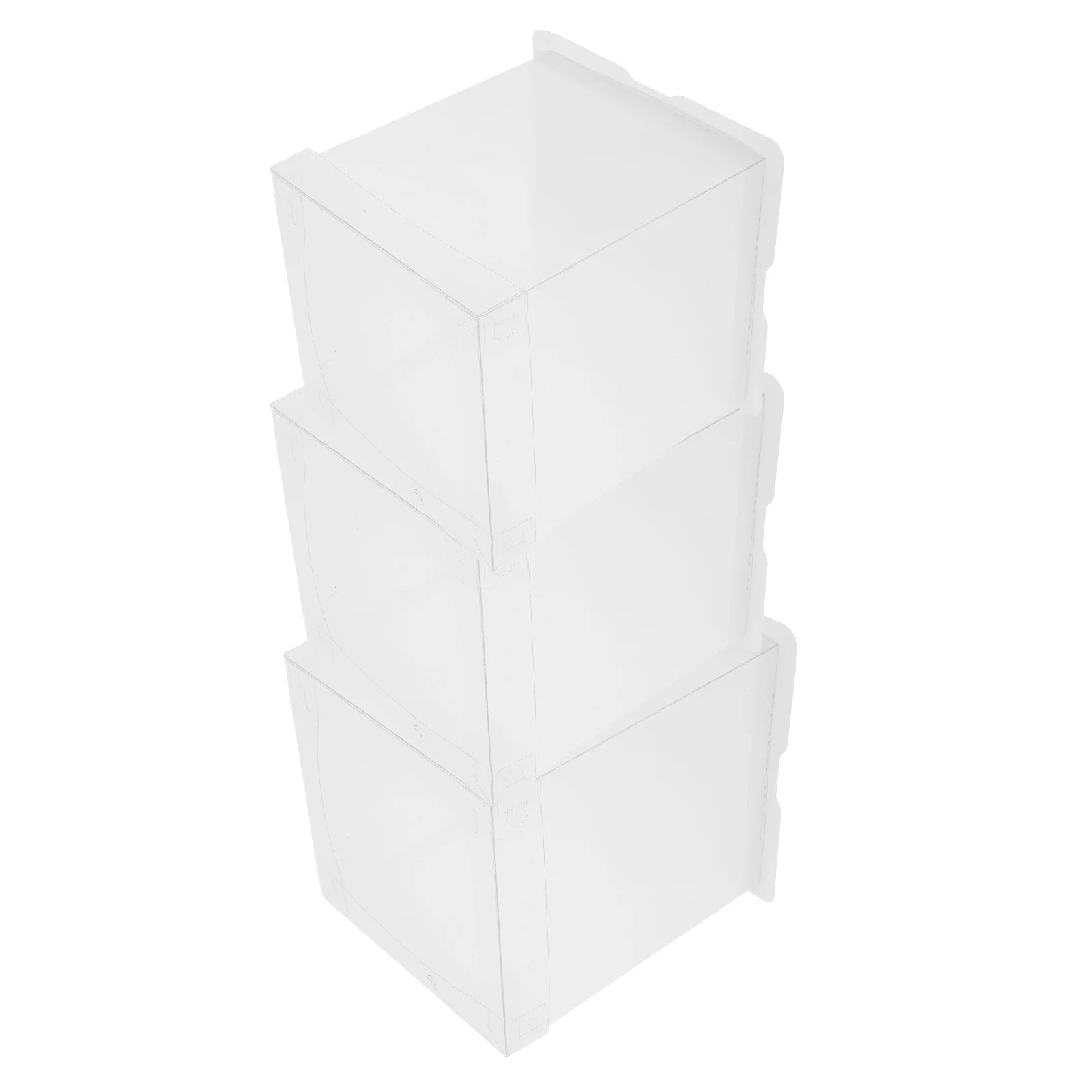 Boîtes à gâteaux transparentes et portables, 3 pièces, boîte d'emballage, conteneur à gâteaux pour anniversaire, fête de mariage, présentoir de desserts, boîtes à desserts