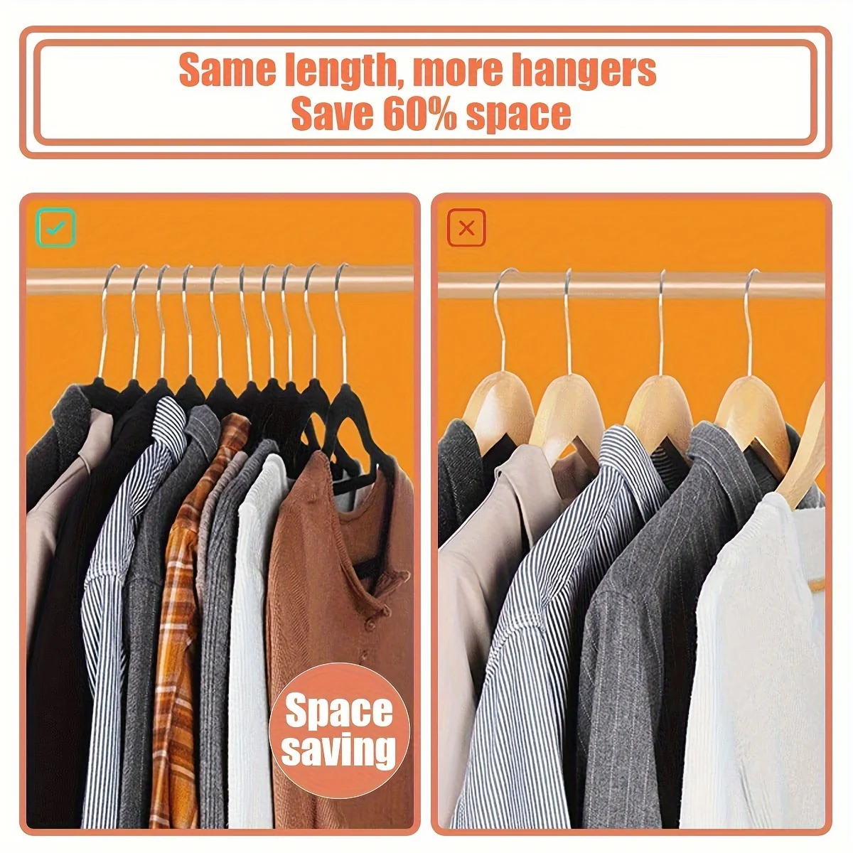 Clothes Hangers for Suits Anti-slip Design with Notched Shoulders Space-saving Ideal for Coats Shirts Pants