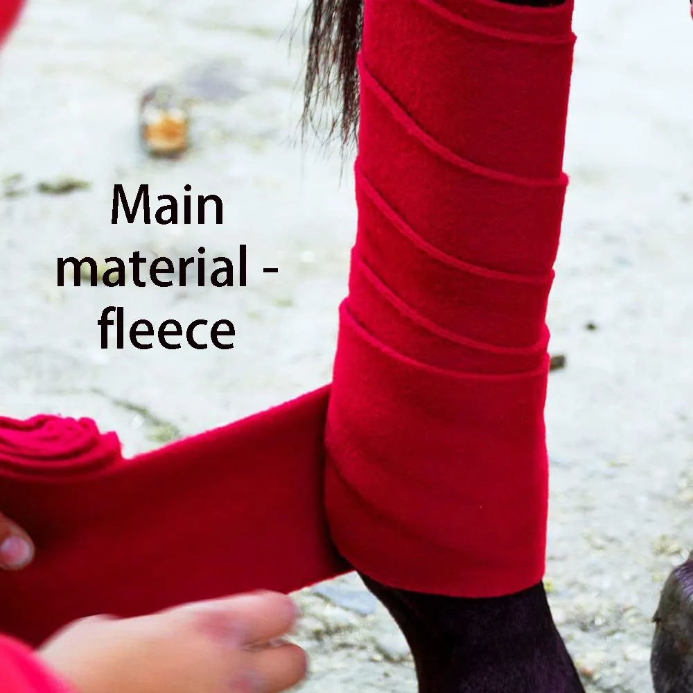 2 قطعة الصوف القطبي الحصان طماق مكافحة الانتفاخ وتر حماية الرقص خطوة الساق الضمادات لسباق الفروسية