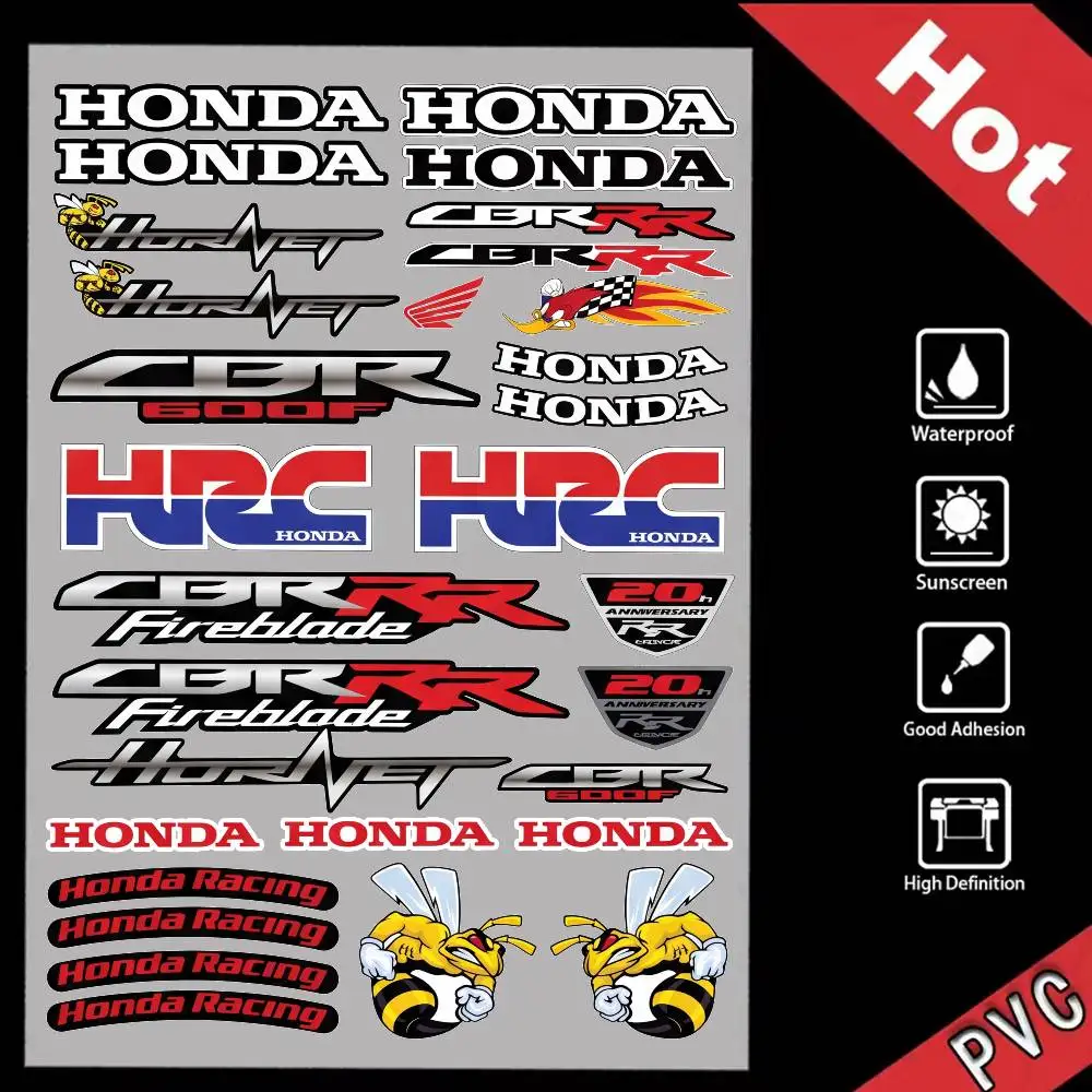 FOR HONDA Waterproof Reflective Scratch Cover Sticker Universal Decor Decal For Car Motorcycle Helmet Refrigerator