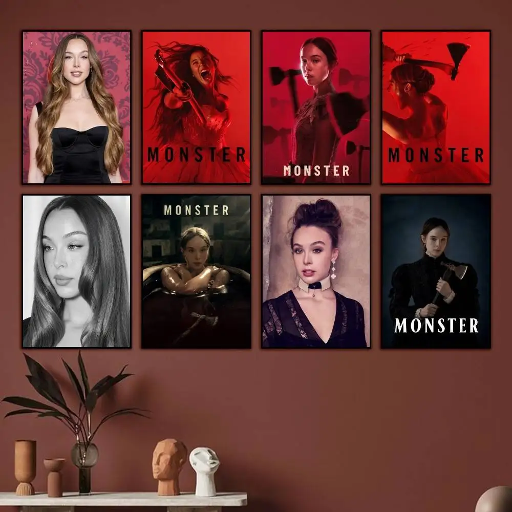 M-Monster Actor E-Ella Beatty Poster Self-adhesive Waterproof Paper Sticker Coffee House Bar Room Wall Decor