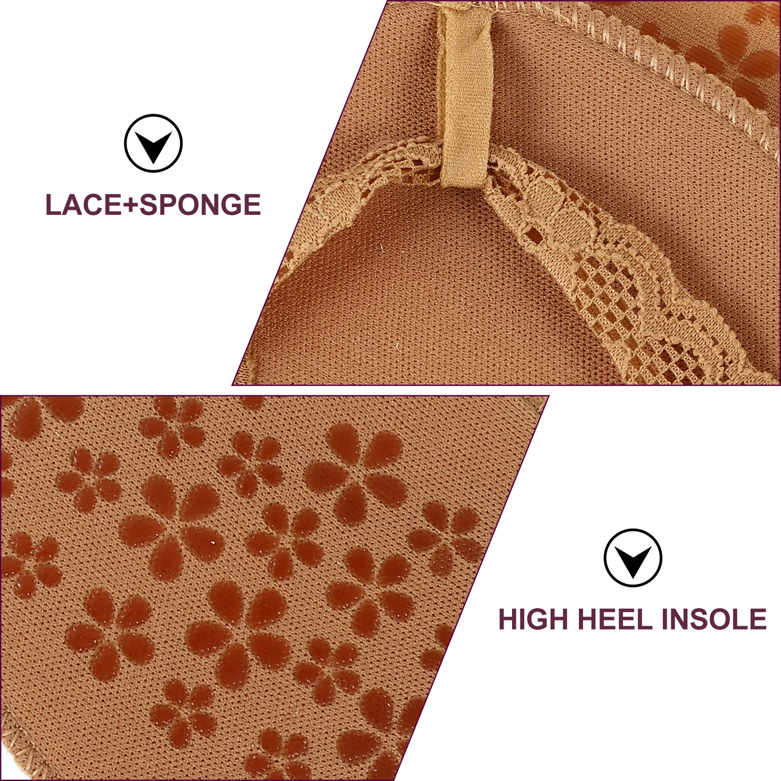 

5pcs Cushion For Women High Heels Pain Relief Shoe Half Front Pad Foot Protection Insole Insole Pad Foot Care Tool