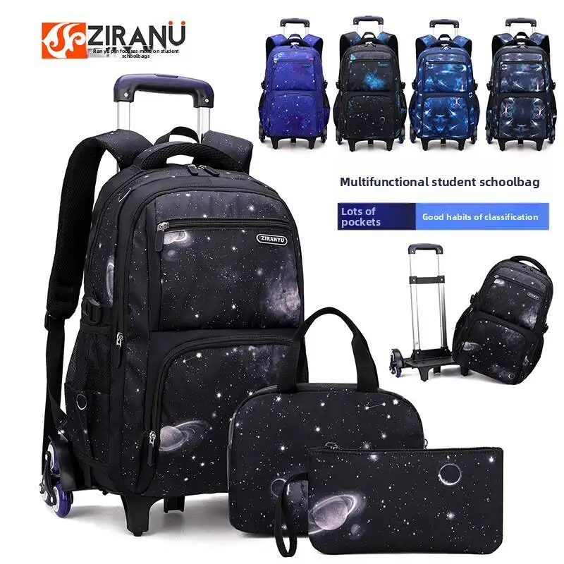 School Bag With Wheels School Backpack On Wheels School Trolley Backpacks Bags For Boys Wheeled School Rolling Backpack