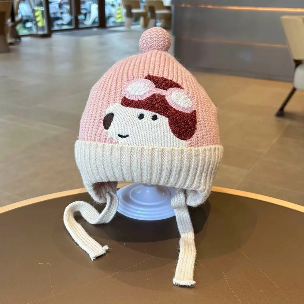 

New Cute Cartoon Children Hat Cold Proof Windproof Ear Protection Hat Thickned Warm Knitted Hat Children