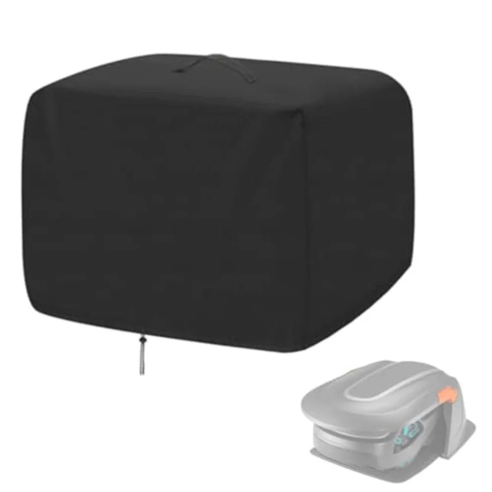 Windproof and Waterproof Robotic Lawnmower Cover with UV Resistant Oxford Fabric and Secure Drawstring Closure