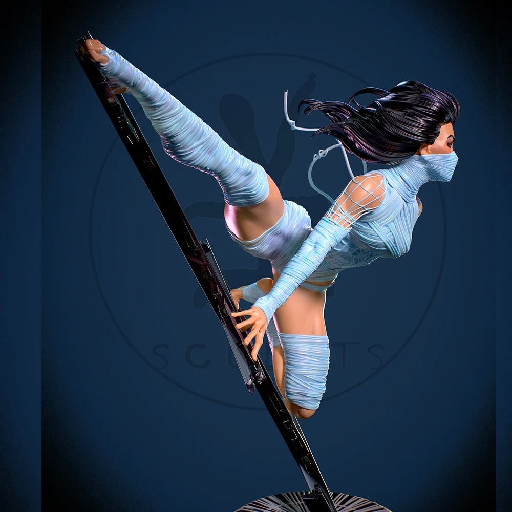 Belle Silk Sexy Girl Resin Model Kit 3d Printing Doll 1/24 Unassembled Resin Figure Statue Kit Unpainted Toy Gk Plaything Set