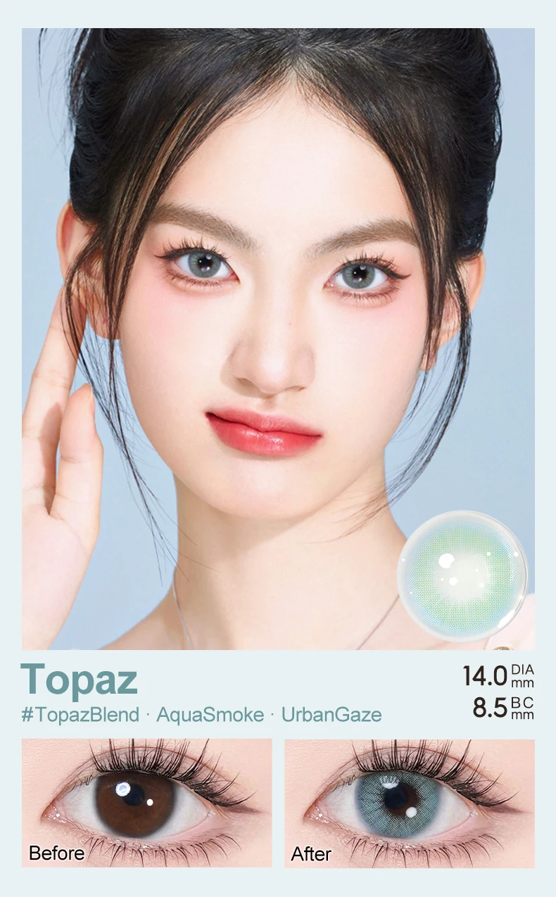 (0.00~-8.00) MAGISTER Queen Naturfarbene Kontaktlinsen mit Dioptrien, Farbige Kontaktlinsen für Make-up, 6 Monate – Detail 12