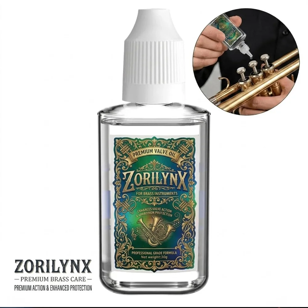 30ml Valve Oil for Trumpet French Horn Trombone Tuba Euphonium Brass Instruments Smooth Key Lubricant Anti Corrosion ZORILYNX