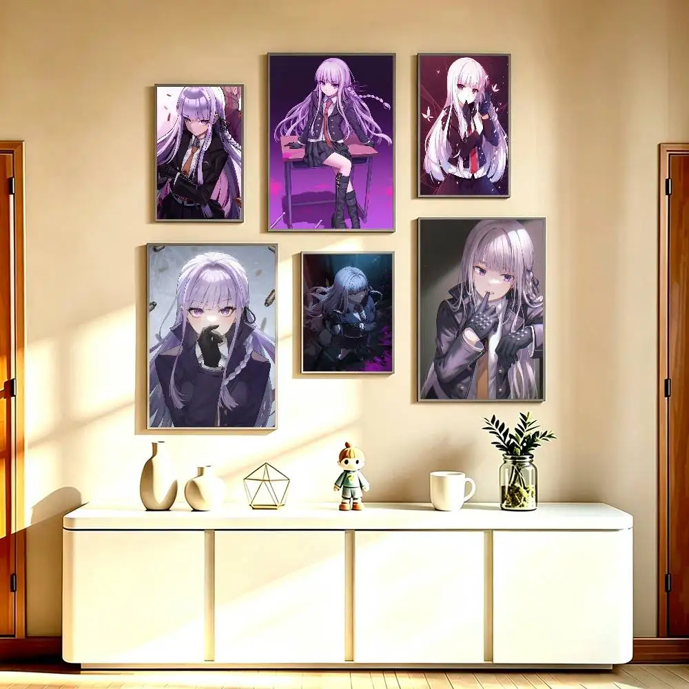 Kyoko Kirigiri D-Danganronpa Anime  Poster Waterproof Wall Art Sticker For Bar Living Room Vintage Decor High Quality Print Gift