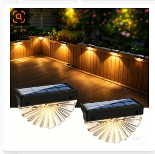 Solar Powered Step Deck Lights 8/16 Pack IP65 Waterproof Solar Fence Post Lights, Outdoor Solar Lighting for Stairs Garden Porch