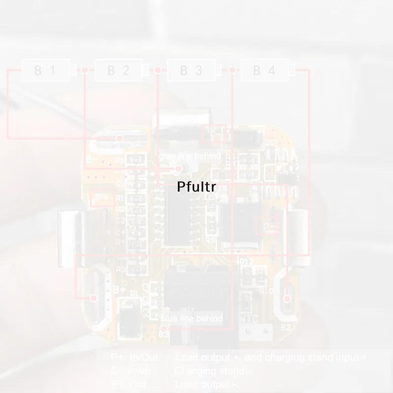 

1Pcs BMS 4S 14.4V Lithium Battery Electric Drill Electric Tool Protection Board Protection Board Hand Overcharge Protection