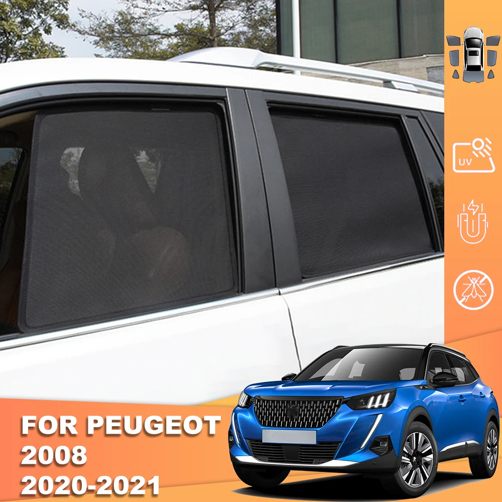 

Магнитный автомобильный солнцезащитный козырек для Peugeot 2008 P24 2020-2023 2024, занавеска на переднее ветровое стекло, заднее боковое детское окно, солнцезащитный козырек