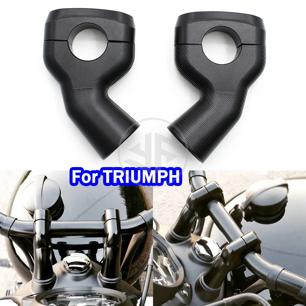 

Motorcycle Accessories Handlebar Riser Clamps Adapter For TRIUMPH Bobber Black Bonneville T100 T120 Speedmaster Raises Handlebar