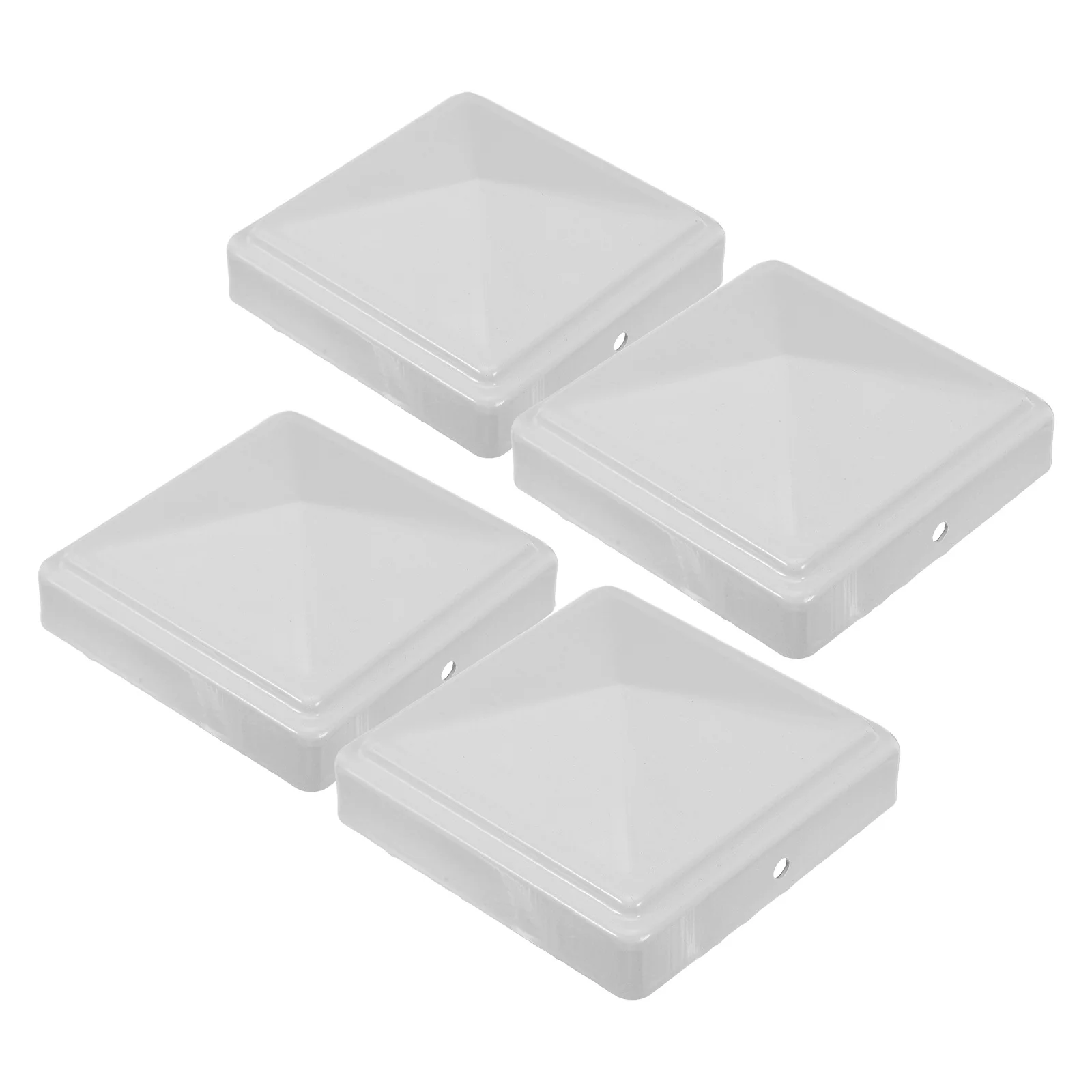 

4Pcs Fence Post Caps Decorative Iron Pointed Topper for Yard Garden Railings Weatherproof End Covers 80Mm Tube