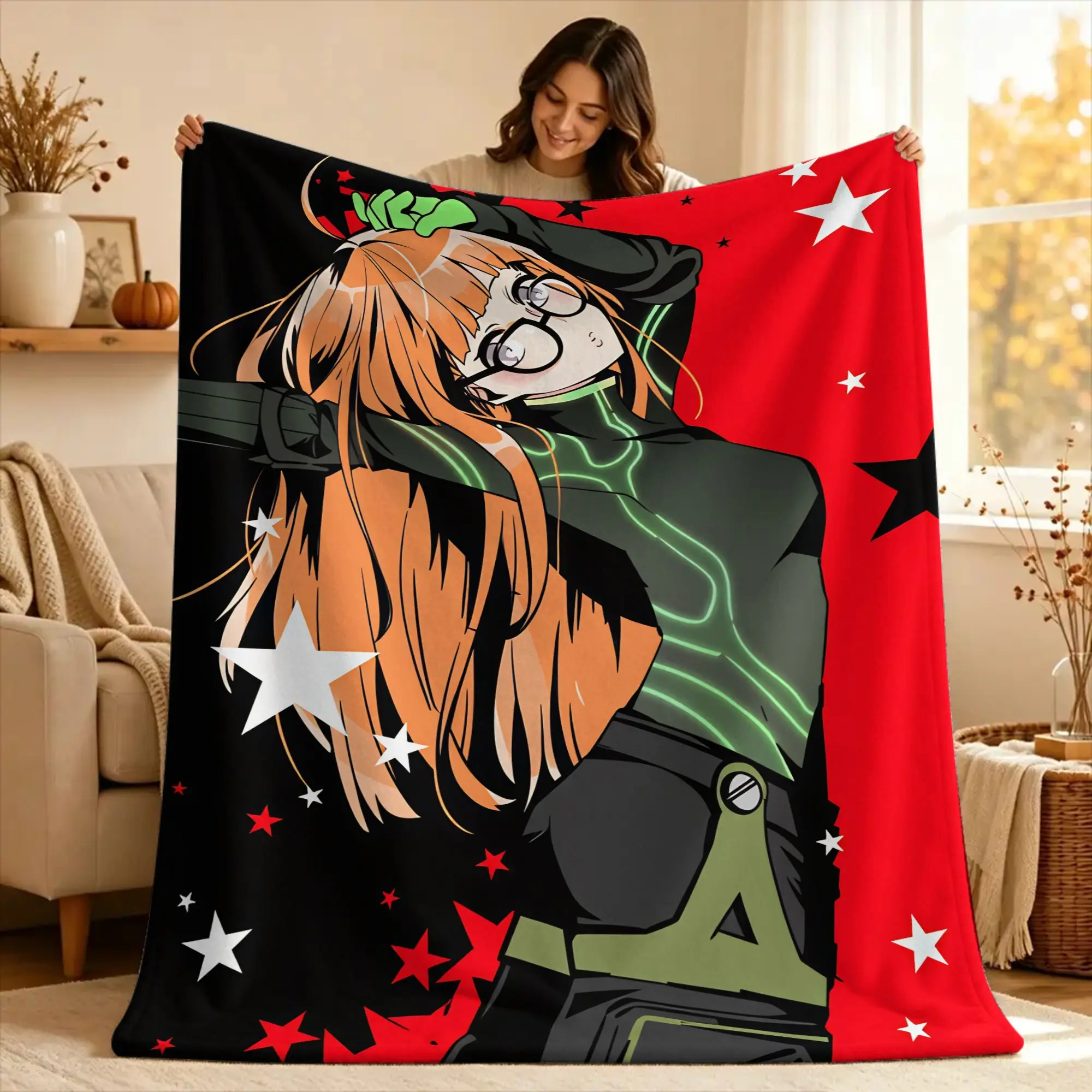 P5 Futaba Sakura Joker Blanket Quality Warm Soft  Throw Blanket Spring Children Living Room Street Trend Bedspread
