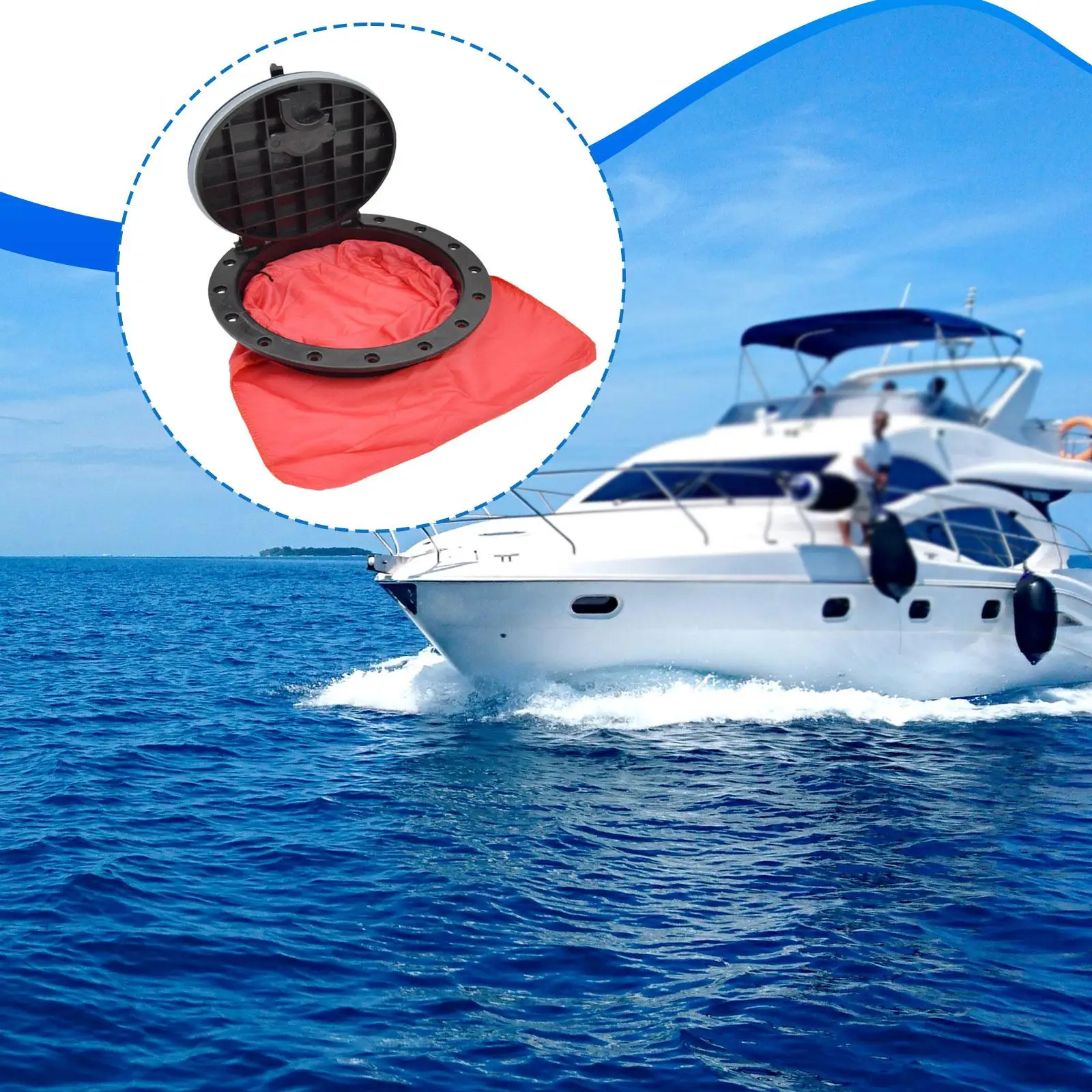 

8 Inch Deck Hatch Cover Waterproof Kayak Deck Plate Kit Marine Accessories for Boat Storage Fishing