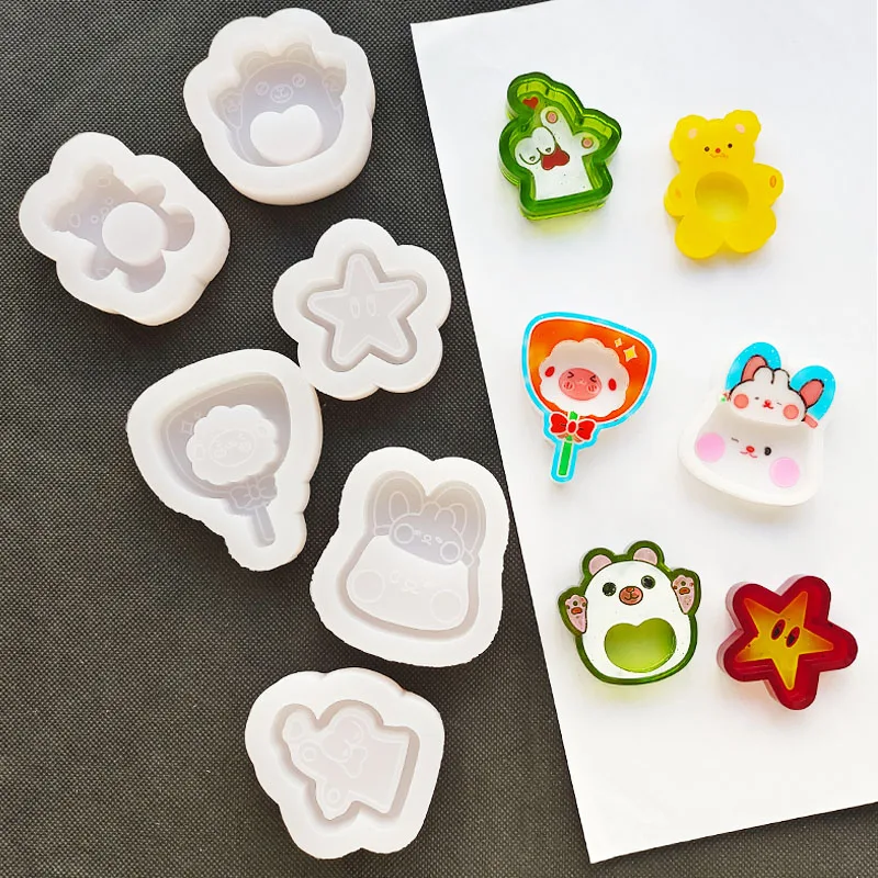 Star Rabbit Bear Shaped Silicone Epoxy Resin Mold Shaker Mold DIY Moulds Jewelry Tool Jewelry Accessories